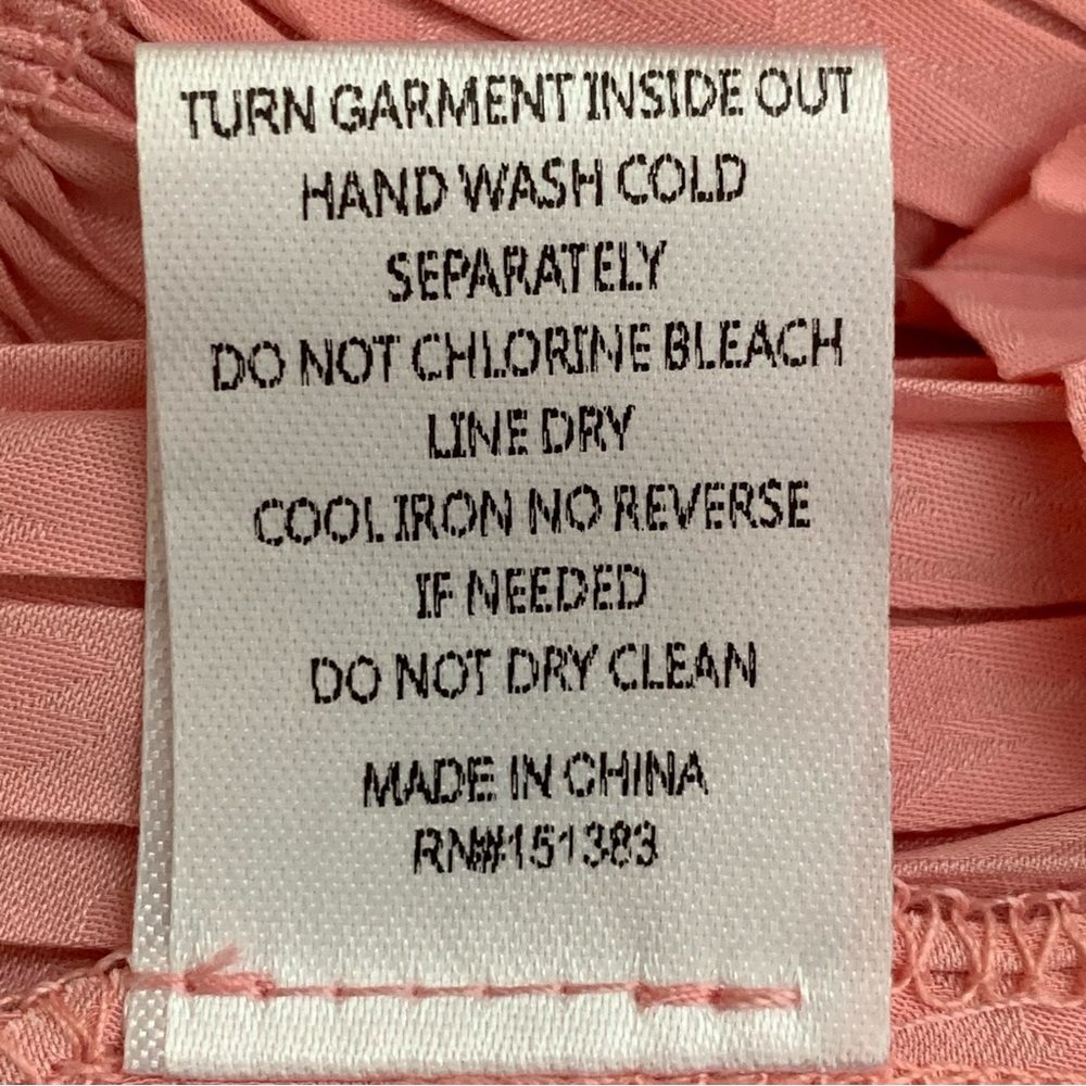 Current Air Solid Split Ruffle Neck Sleeveless Pl… - image 5